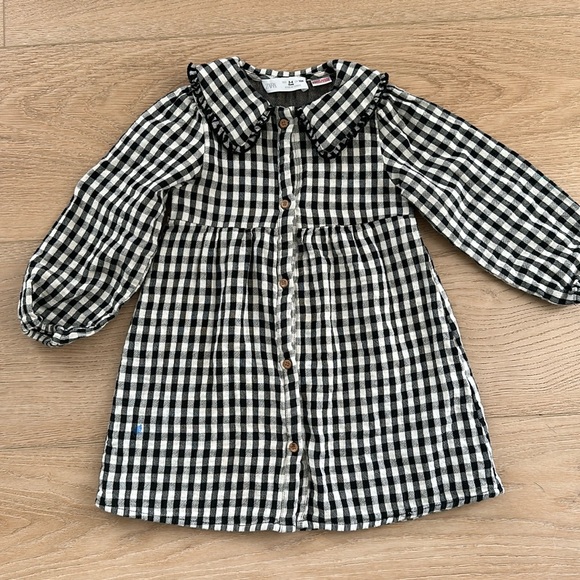 Zara Girls Gingham Dress size 3-4 - Picture 4 of 7